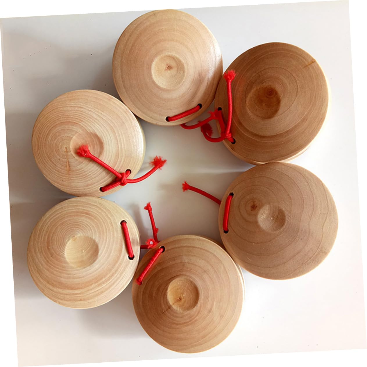 VICASKY Nacchere Musicali in Legno 12 Pezzi per Ragazzo Ragazza Suono Nitido e Facile da Impugnare, Strumento a Percussione per Insegnamento Professionale e Festività