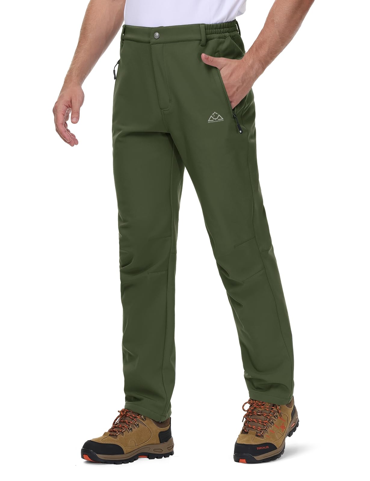 Rdruko Softshellhose Herren Winterhose Wasserdicht Skihose Winter Arbeitshose Warme Gefüttert Hosen Wanderhose Outdoorhose