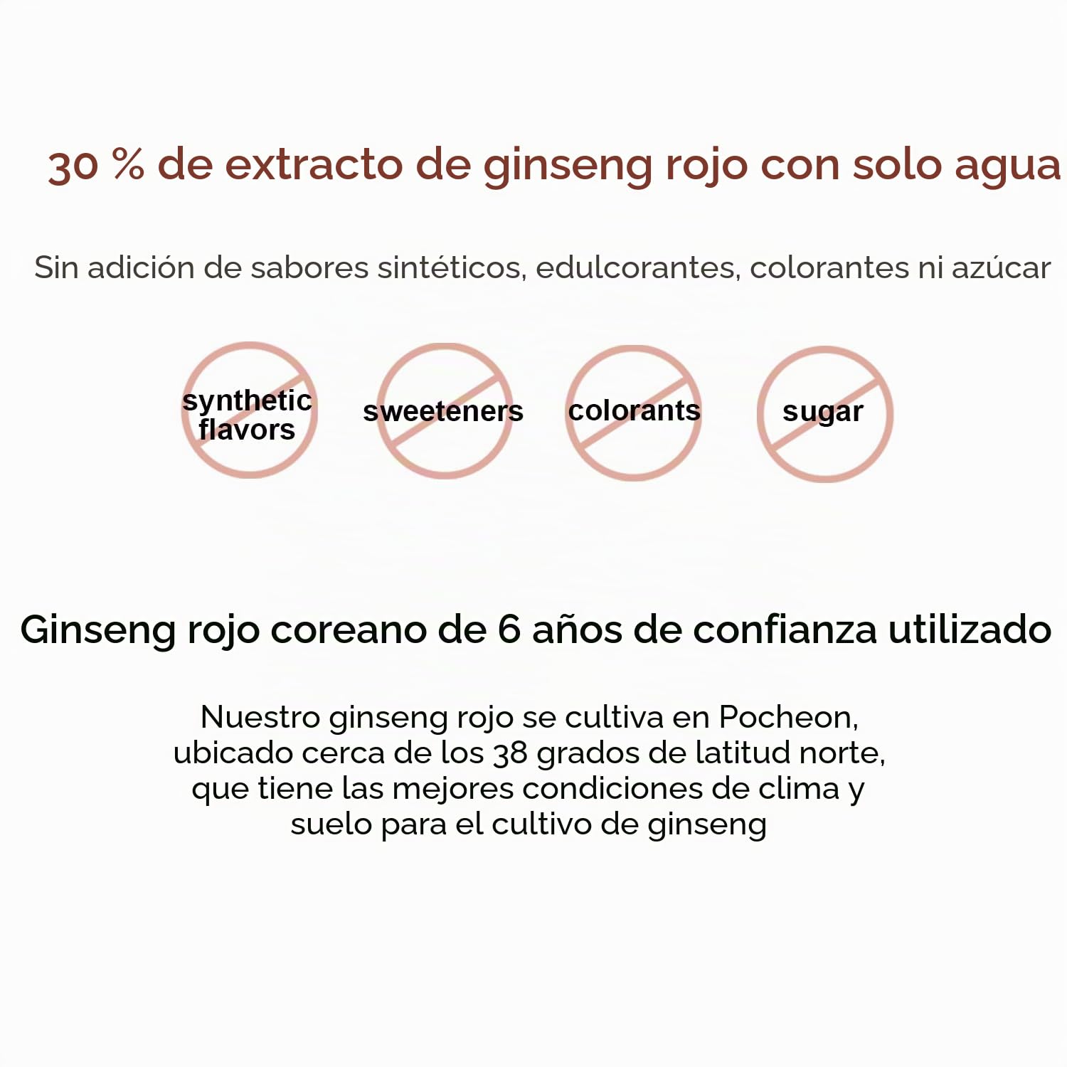 Pocheon Korean Red Ginseng Extracto, 30% de extracto de ginseng, paquetes individuales para servir – 30 varillas (10 ml x 30), soporte inmune natural, disponible como té