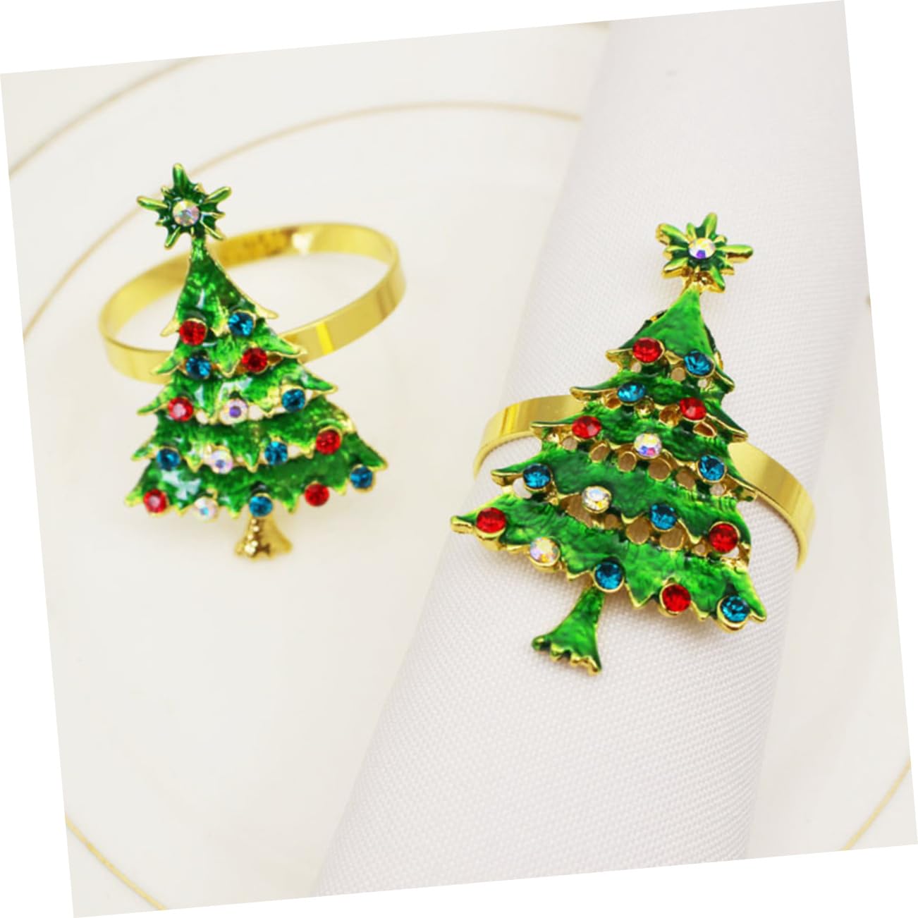 OUNONA 18stücke Weihnachtsbaum Napkin Ringe Aus Metall Festliche Serviettenhalter Für Hochzeiten Feiern Und Weihnachtsdekoration Langlebig Und Stilvoll