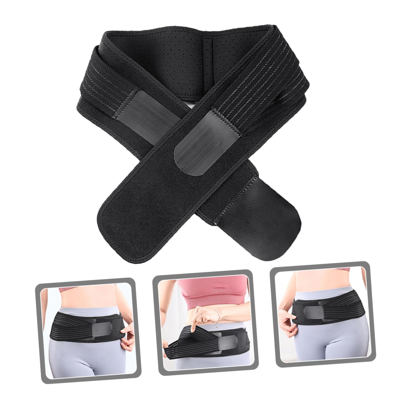 GOOHOCHY Breathable Waist Support Sports Belly Brace Portable Outdoor Waist Brace for Running Yoga Fitness