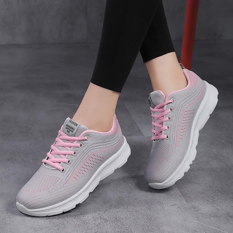 Tenis deportivos para correr para mujer, ligeros, transpirables, de malla, cómodos, amortiguadores, para gimnasio, fitness, correr a la moda — view 2