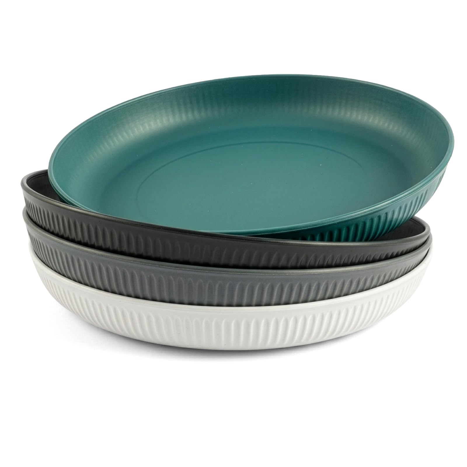 M.J COMFY-LIFE Pasta Bowls Large Unbreakable Plastic Serving Bowls Lightweight, Dishwasher Safe Deep Cereal Bowls for Pasta, Salad, Rice – Ideal for Everyday Use & Family Dining (4-Color Set, 4-Pack)