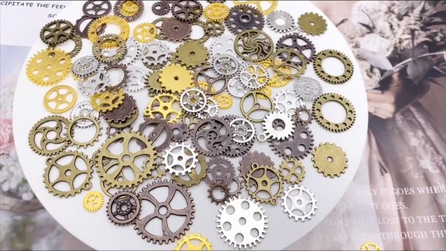 Lot Breloques Steampunk Rockabilly - Engrenages, Clés, Aiguilles - Neuf Pour Création