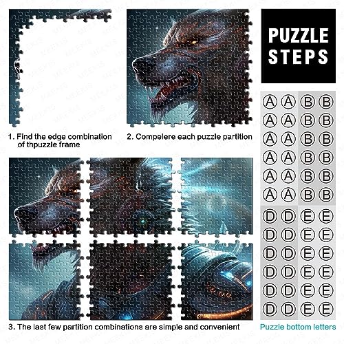 Puzzle 3D Space Wolf en bois 1000pcs : idée cadeau sci-fi unique