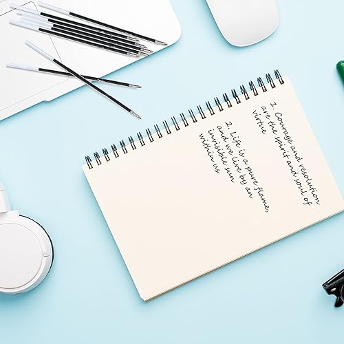 Miniatura 6 de 30 repuestos de bolígrafo de tinta negra, repuesto de bolígrafo de 0.039 in para bolígrafos retráctiles de clic, suministros universitarios de