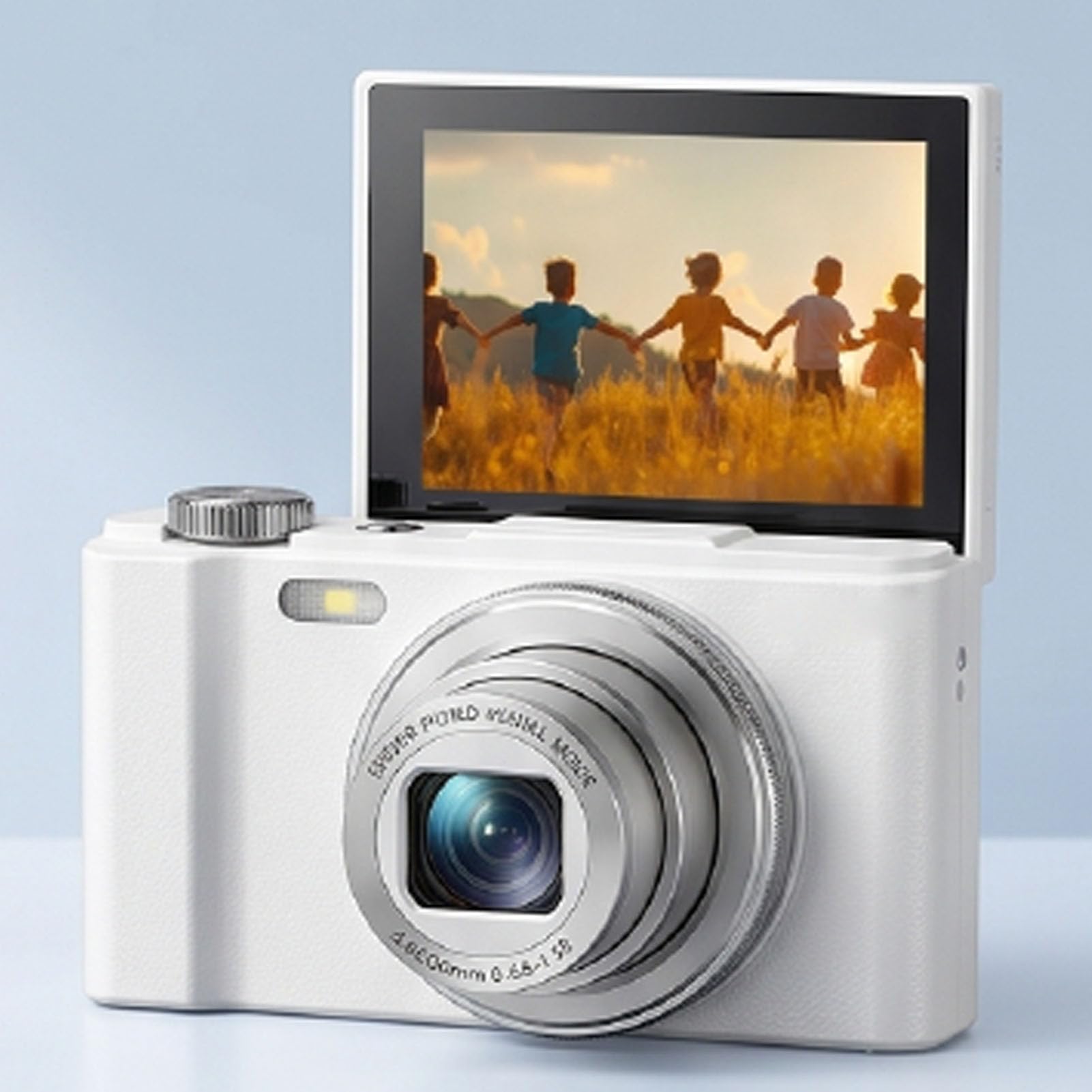 POENVFPO 4K Vlogging Camera with 180 Flip Screen (White) | 14MP CMOS Sensor, AI Autofocus, 3x Optical Zoom, 2500mAh Battery, USB C Transfer-image-20
