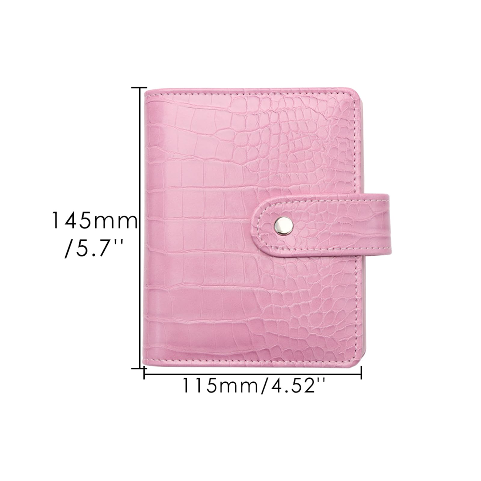 NatSumeBasics Raccoglitore A7 con Portafoglio per Buste di Contanti in Pelle PU, Raccoglitore di Bilancio con Copertina per Notebook a Motivo Coccodrillo, 6 Anelli per Organizzatore, Diario da Viaggio