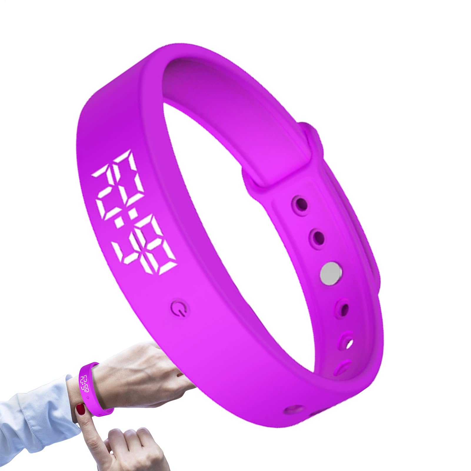 Alarm Clock Watch Silent Vibrating Alarm Wristband Vibrating Wristband Activity Tracker Heavy Sleepers Clock Watch Daily Reminder Device