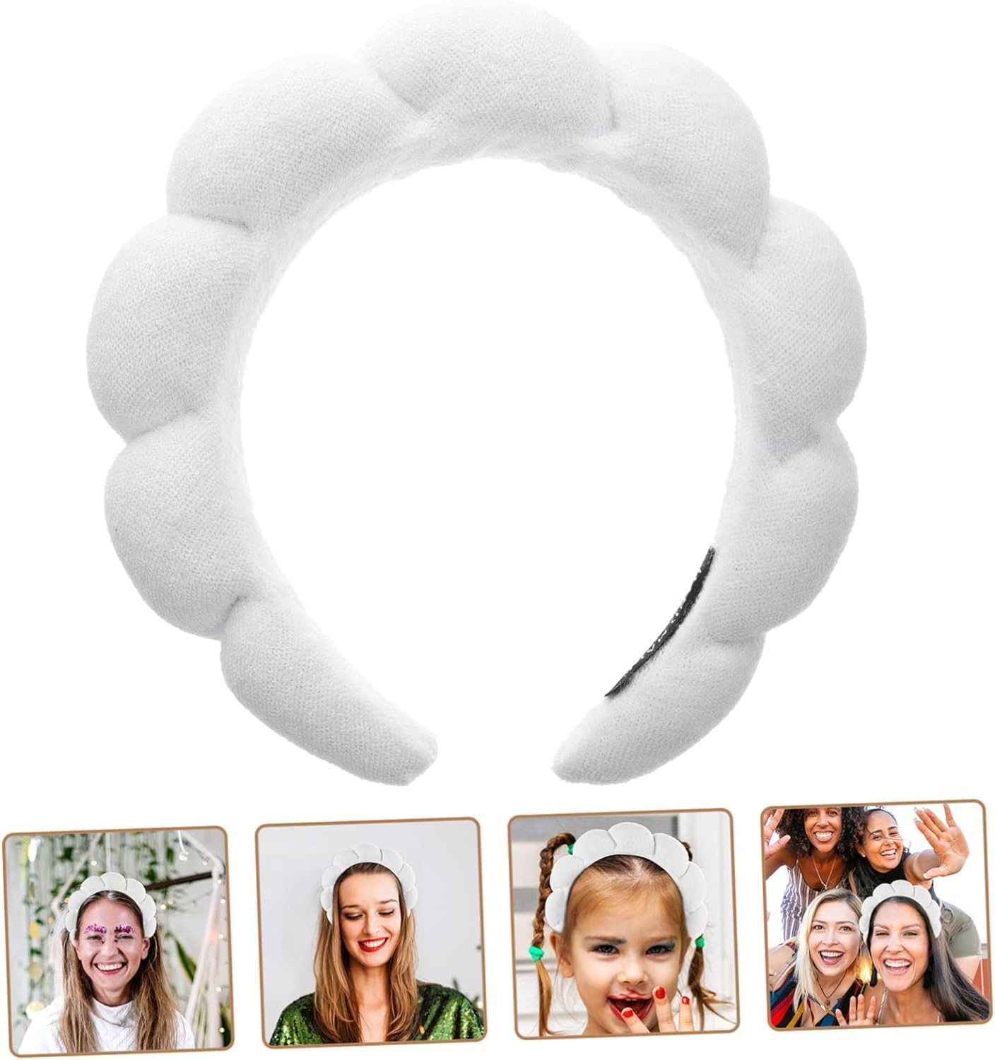 4 pezzi twist spugna fascia esponjas para maquillaje fascia gonfia conchiglia fascia for spong fascia for capelli fascia for capelli da sposa cravatte for capelli for donna salone bianco tessuto pregi