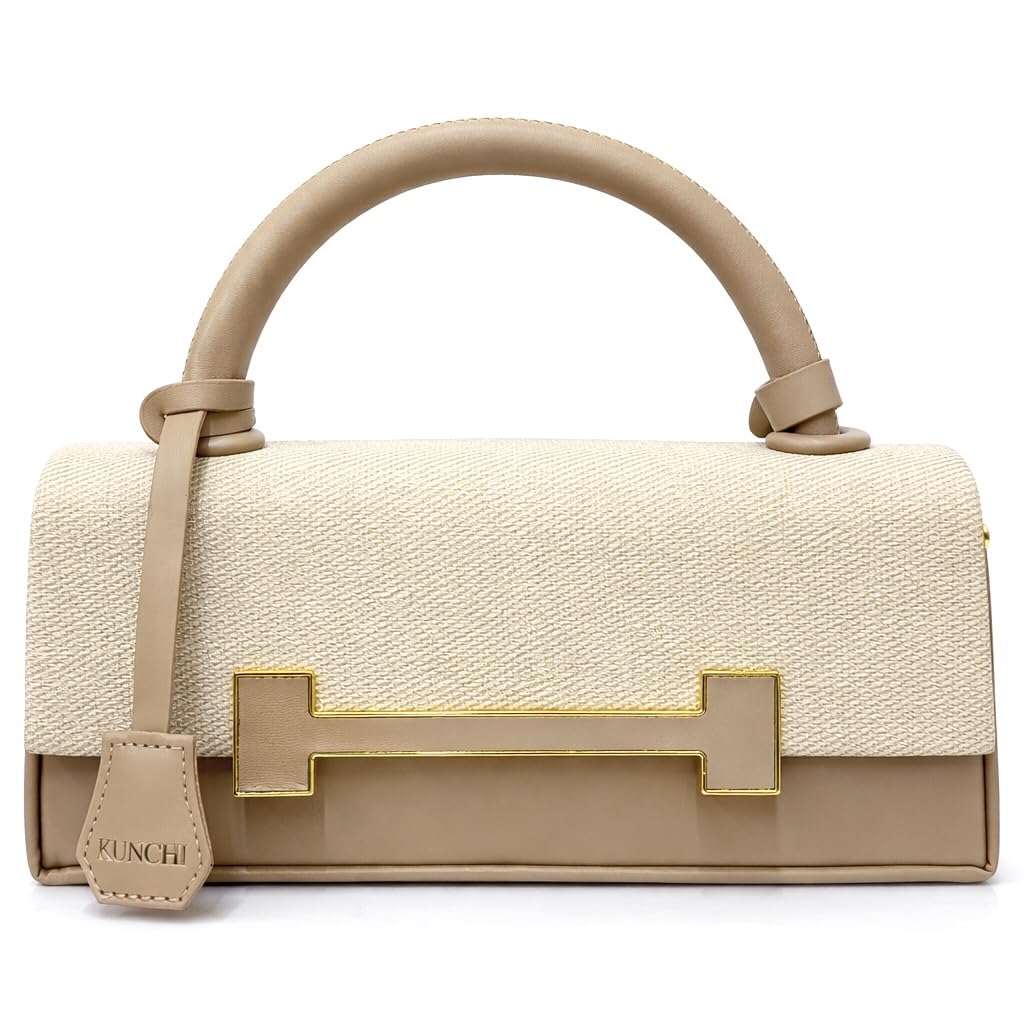 PRISM Textured Flap Top Handle Handbag for Women with Detachable Sling Strap | Metal Accent Closure | Structured Evening Purse for Parties and Formal Occasions-image-46
