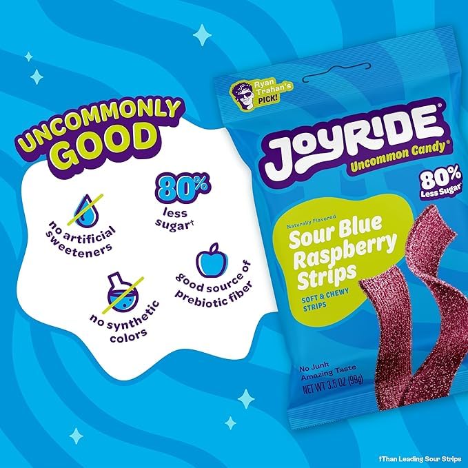 Joyride Sour Blue Raspberry Strips, 3.5 oz thumbnail 2