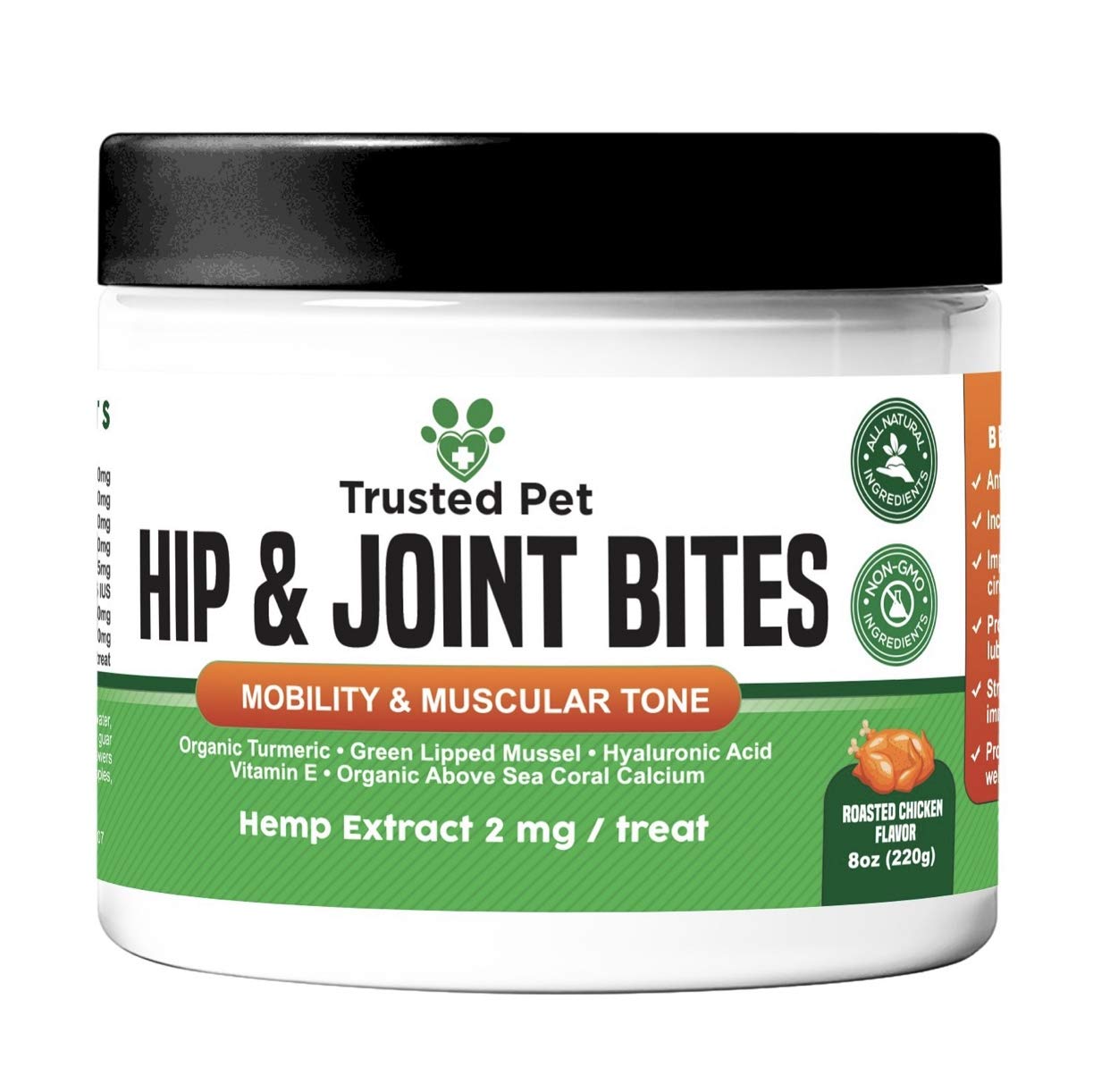 Hip and Joint Treats | Glucosamine for Dogs | High in Protein | Includes Chondroitin, MSM, and Turmeric | Improve Mobility & Energy | Natural Arthritis Pain Relief 60 Chews