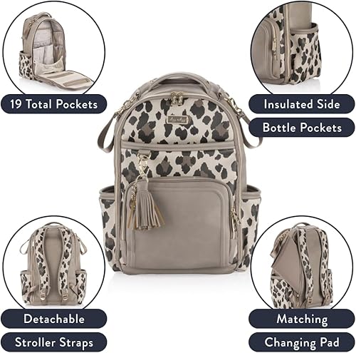 Miniatura 2 de Itzy Ritzy Mochila unisex para bebé, leopardo