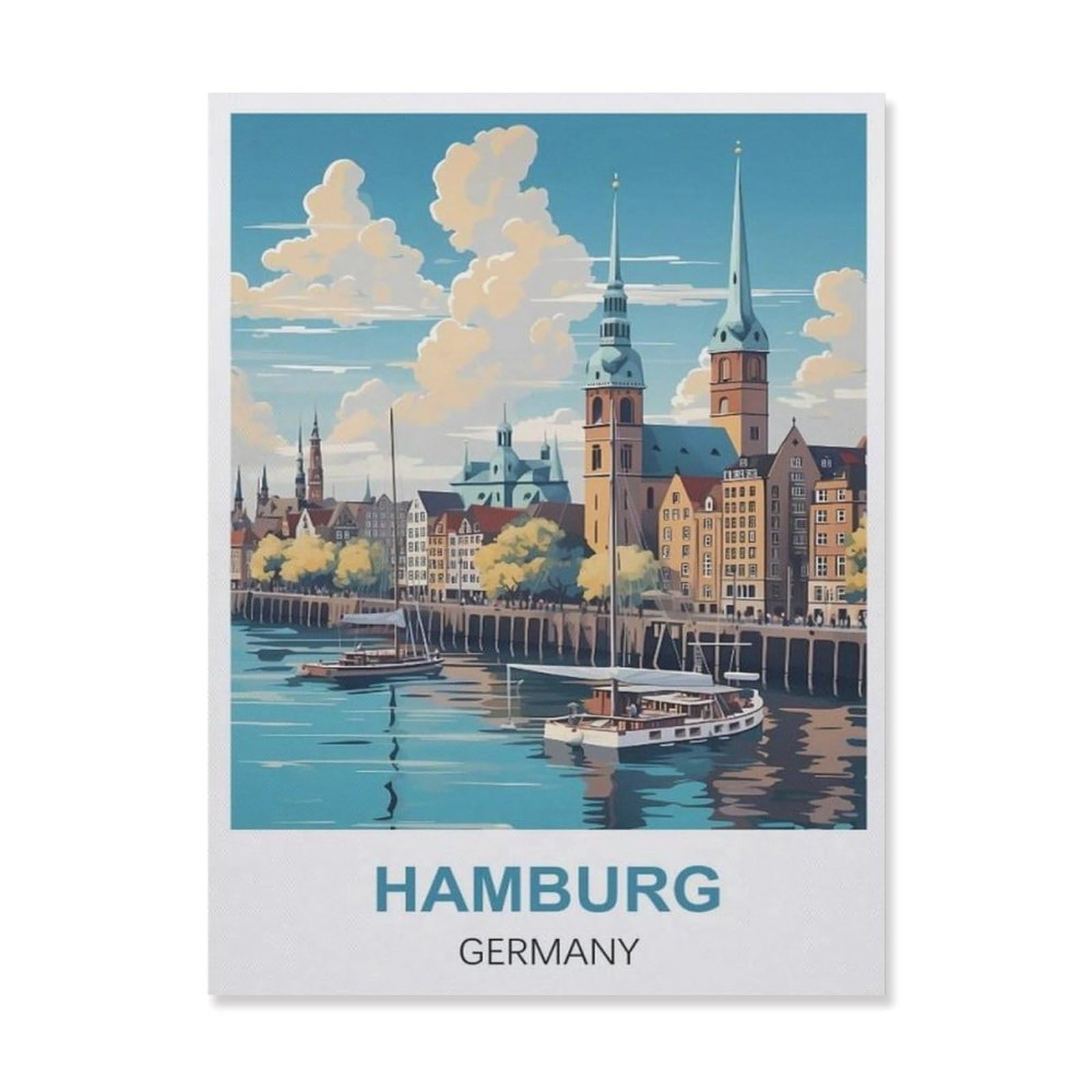 Metal Signs，Hamburg Germany(20x30cm）