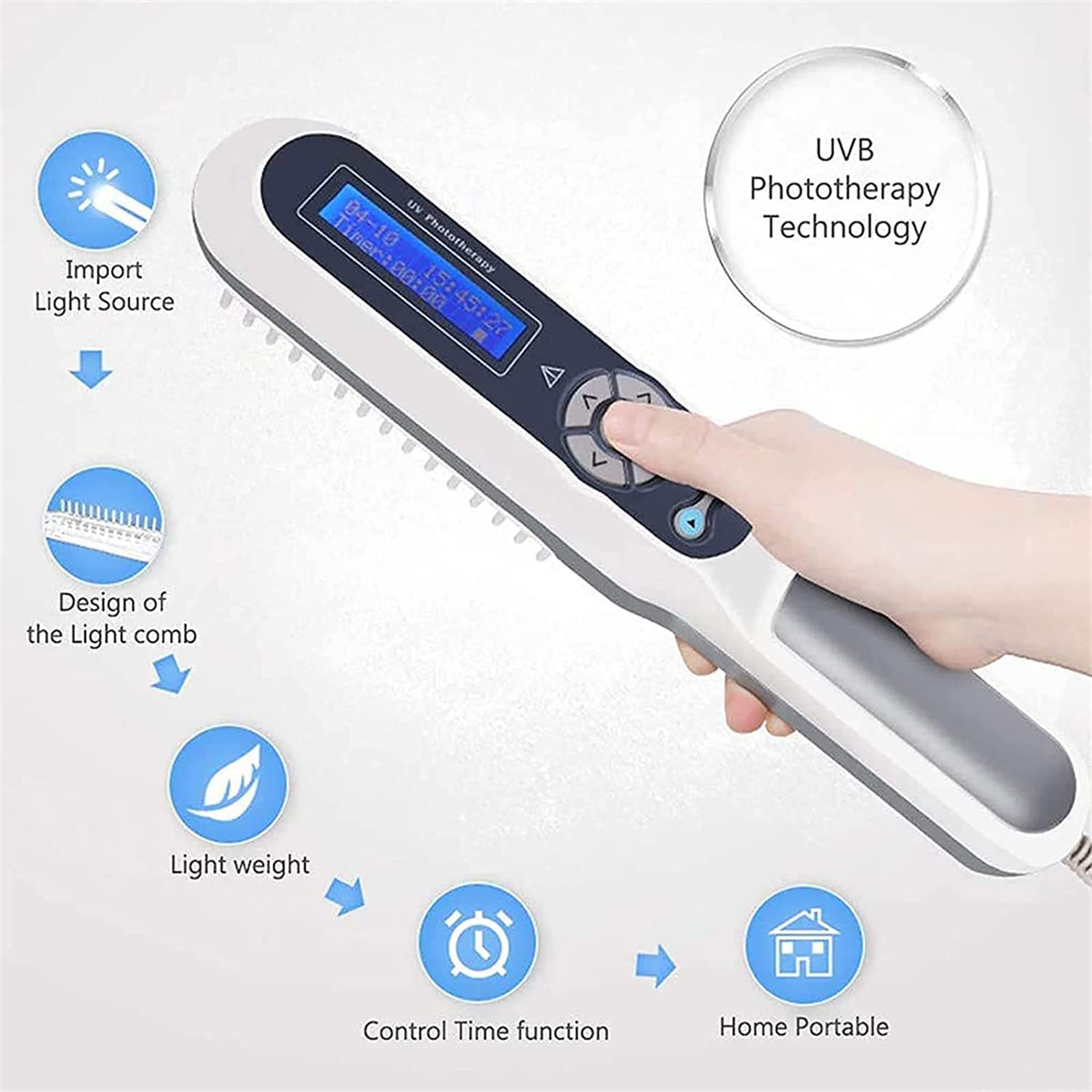 HENGMA Ultraviolet Phototherapy Lamp,LED UVB Light Therapy