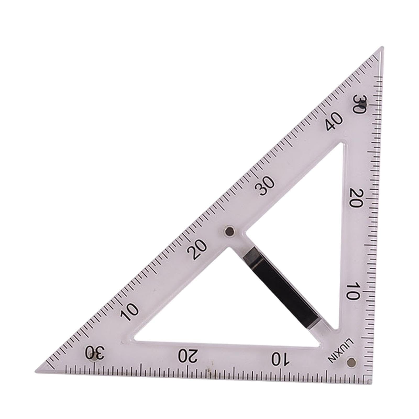 Zambuph Clear Math Geometry Ruler Supplies Large Teacher Durable Geometry Equipment Classroom Teaching Aid Drawing Tool Has Scales And Numbers 60 Degree, 45 Degree Ruler