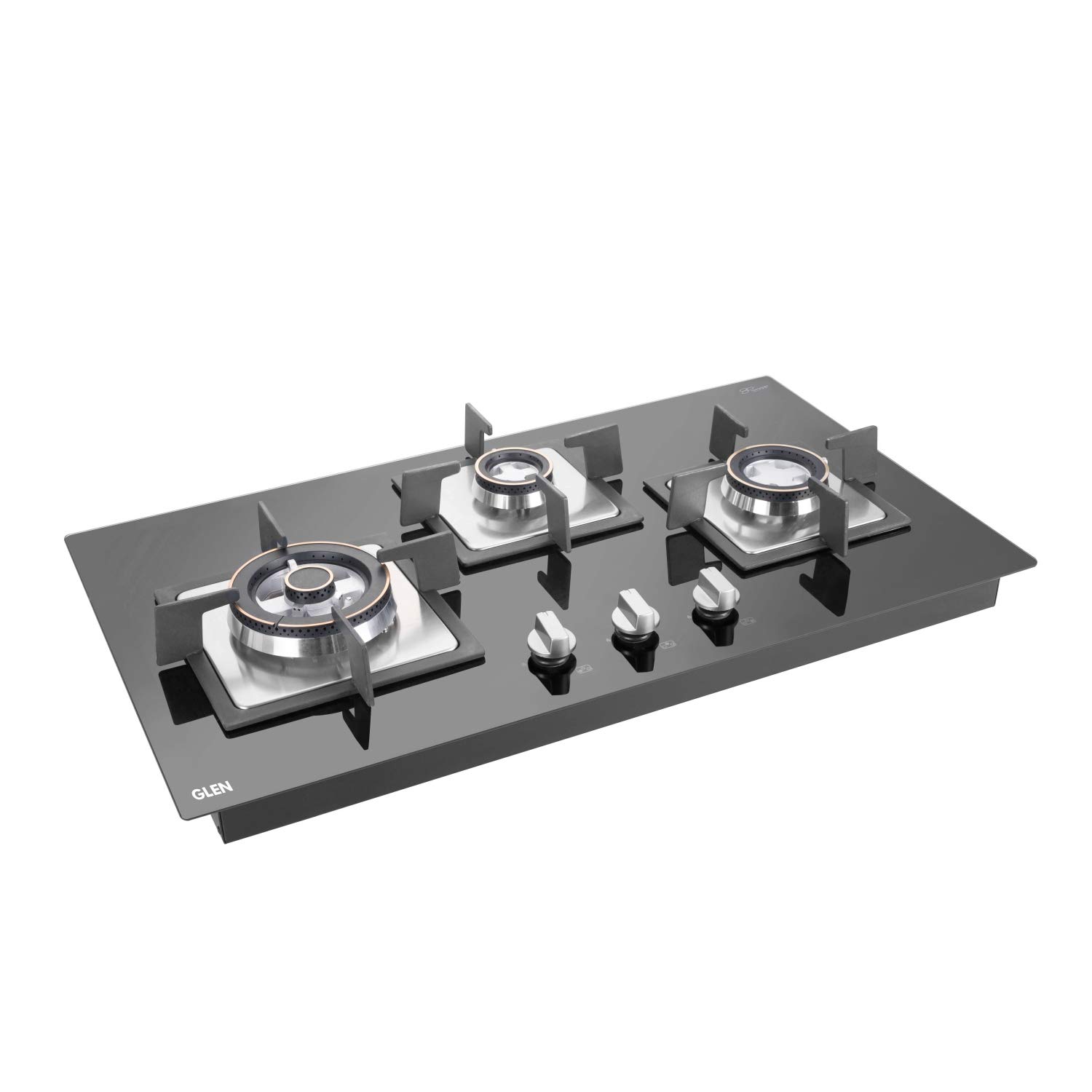 Glen 3 Burner Multi Spark Auto Ignition Built-in Glass Hob| 8 MM Glass forged brass burners with double-ring flames | 2 years standard & 5 years glass Warranty| 1073 SQ HT DB TR-image-28