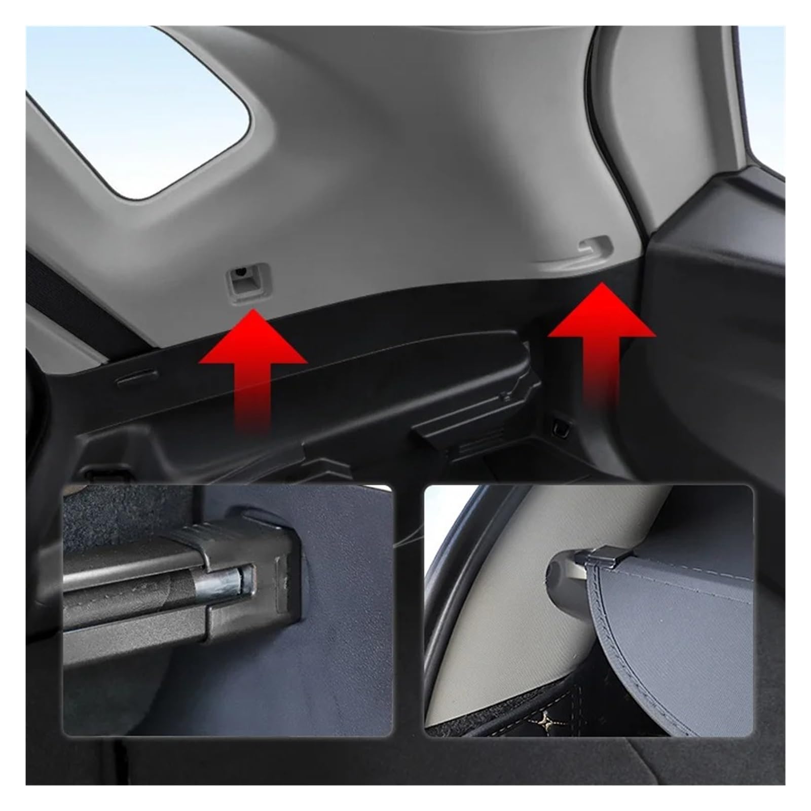 Cubierta Carga para Nissan para X-Trail para Rogue 2014 2015-2020 Cubierta Carga Maletero Portaequipajes Retráctil Escudo Impermeable Privacidad Cortina Maletero(Leather)