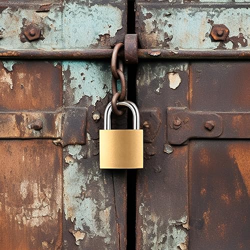 Image of 4 Pcs Small Keyed Padlocks with Keys, Pad Locks,Solid Brass Padlock with Key, Lockers Locks with Same Keys for Toolbox, Sheds, Storage Unit, Gym, Fence, Lockers Padlocks | Lockers Toolbox Sheds Storage Unit Gym Fence Pad Locks