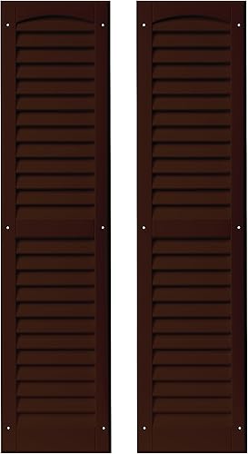 Miniatura 9 de Persianas - 9 pulgadas de ancho x 36 pulgadas de alto, gris, con rejillas, par para cobertizos, casas de juegos y más (LS936GY-BX2) (gris)