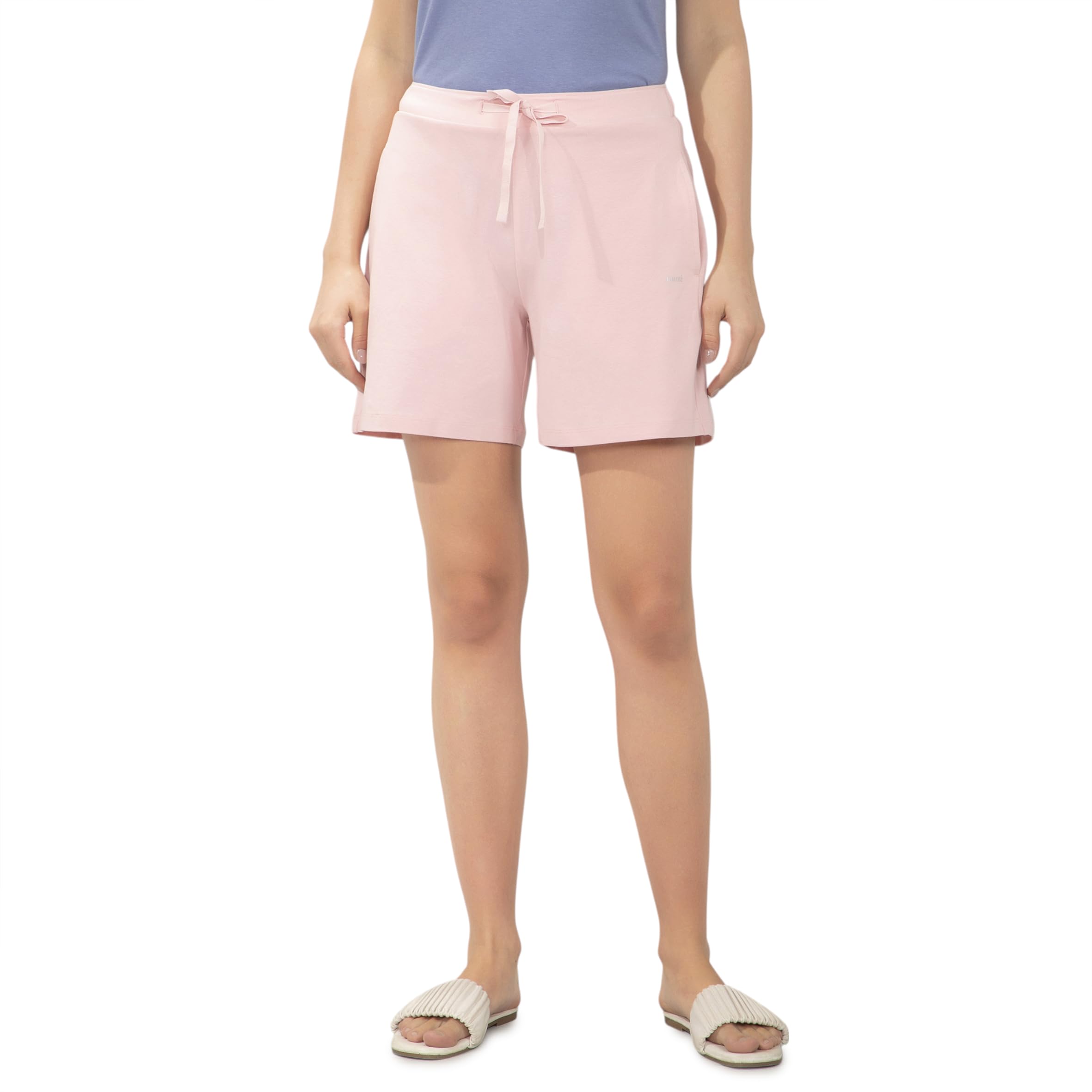 amante Women Mid Rise Relaxed fit Solid Shorts 100% Viscose-picture-50
