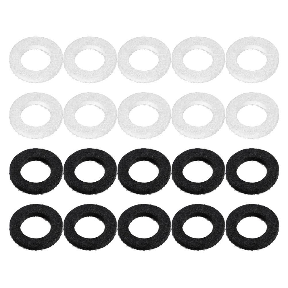 ERINGOGO 20pcs Small key pad trumpet valve felt discs Trombone Key Washer trumpet felt washer trumpet felt pads white keyboard Trumpet Key Washer Accessory Valve gasket major cotton