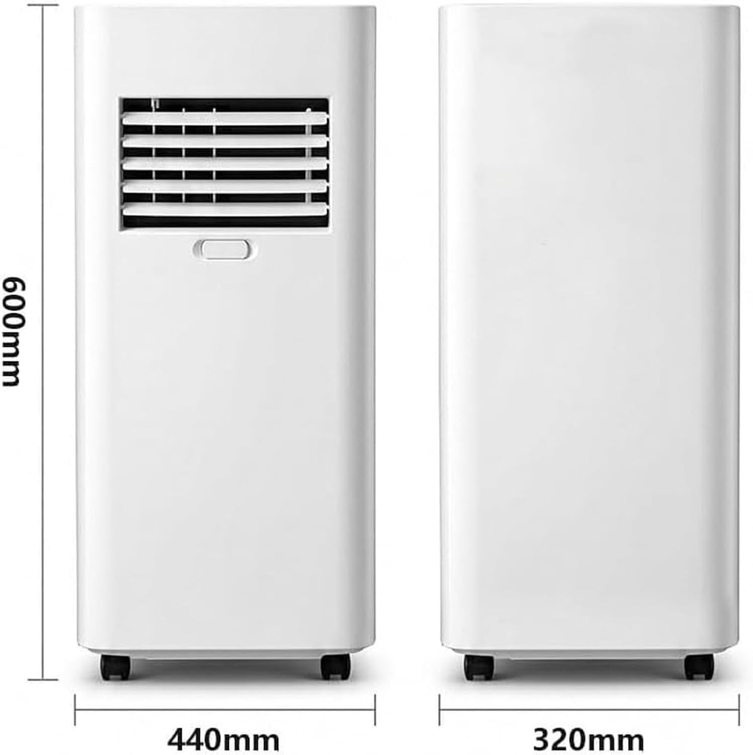 Condizionatore d’Aria Portatile 5000 BTU Senza Installazione Fissa, deumidificatore Silenzioso con Telecomando e Timer 24 Ore, Kit di Scarico per Finestra, per, Style 1, 5000 BTU
