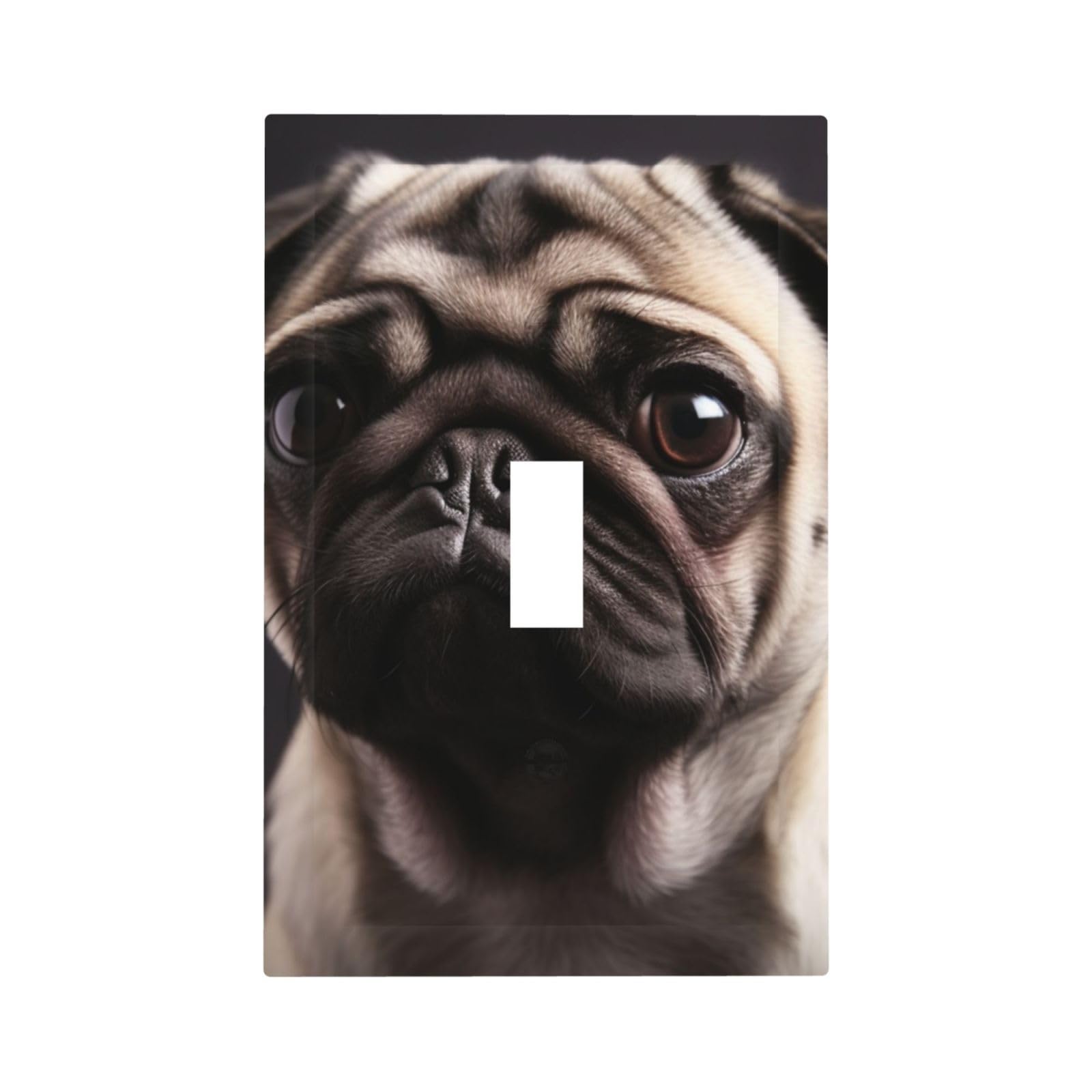 1-Gang Decorator Wall Plate pug Light Switch Cover Single Gang Receptacle Outlet Wall Plate Mid Size 5" x 3" Wallplate Unbreakable Polycarbonate Outlet Faceplates Covers