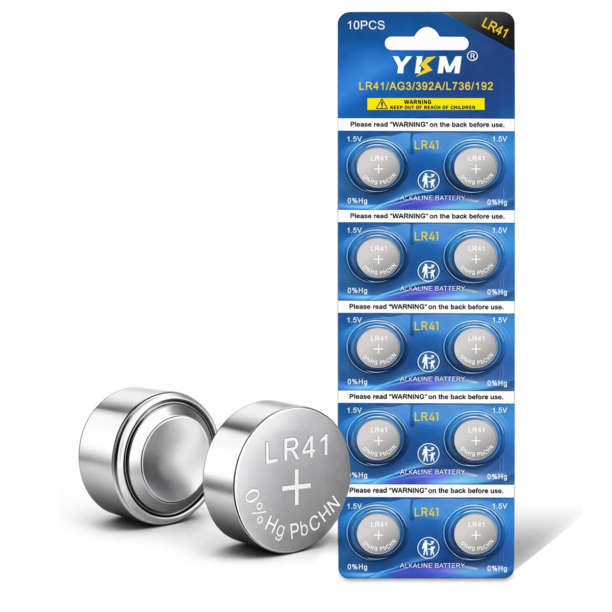 Amazon.com: YKM 10 Pack LR41 Button Batteries AG3 L736f L736c L736