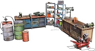 Miniart 1:48 Garage Workshop, Molded Color