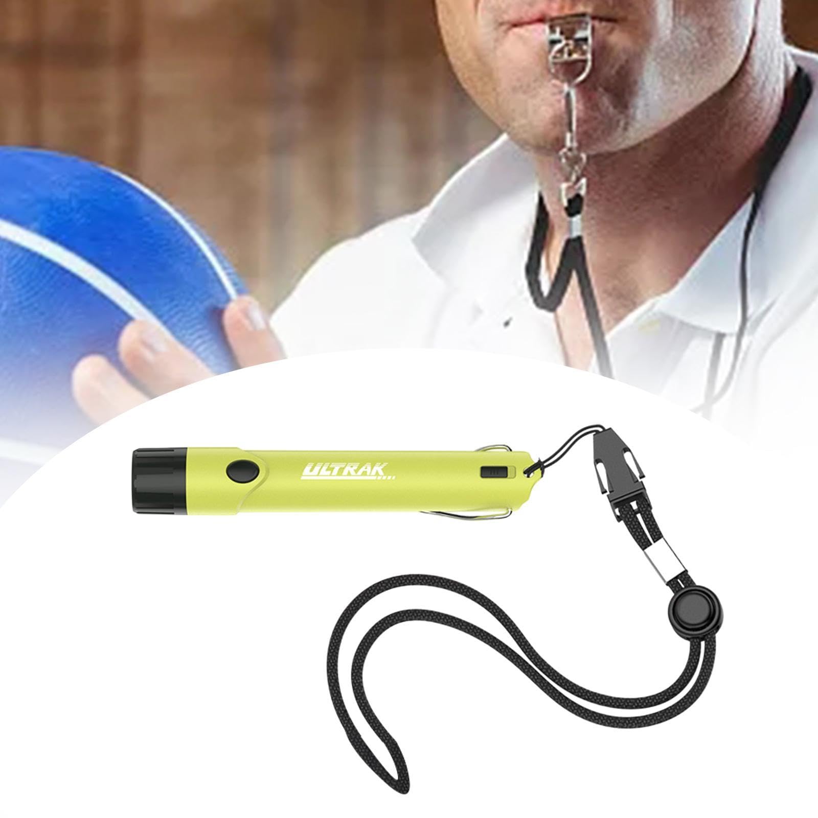 Silbato Electrónico de Mano, Silbato Eléctrico Portátil para Entrenadores Deportivos de Emergencia con Cordón Y Luz LED para Entrenamiento de Fútbol.