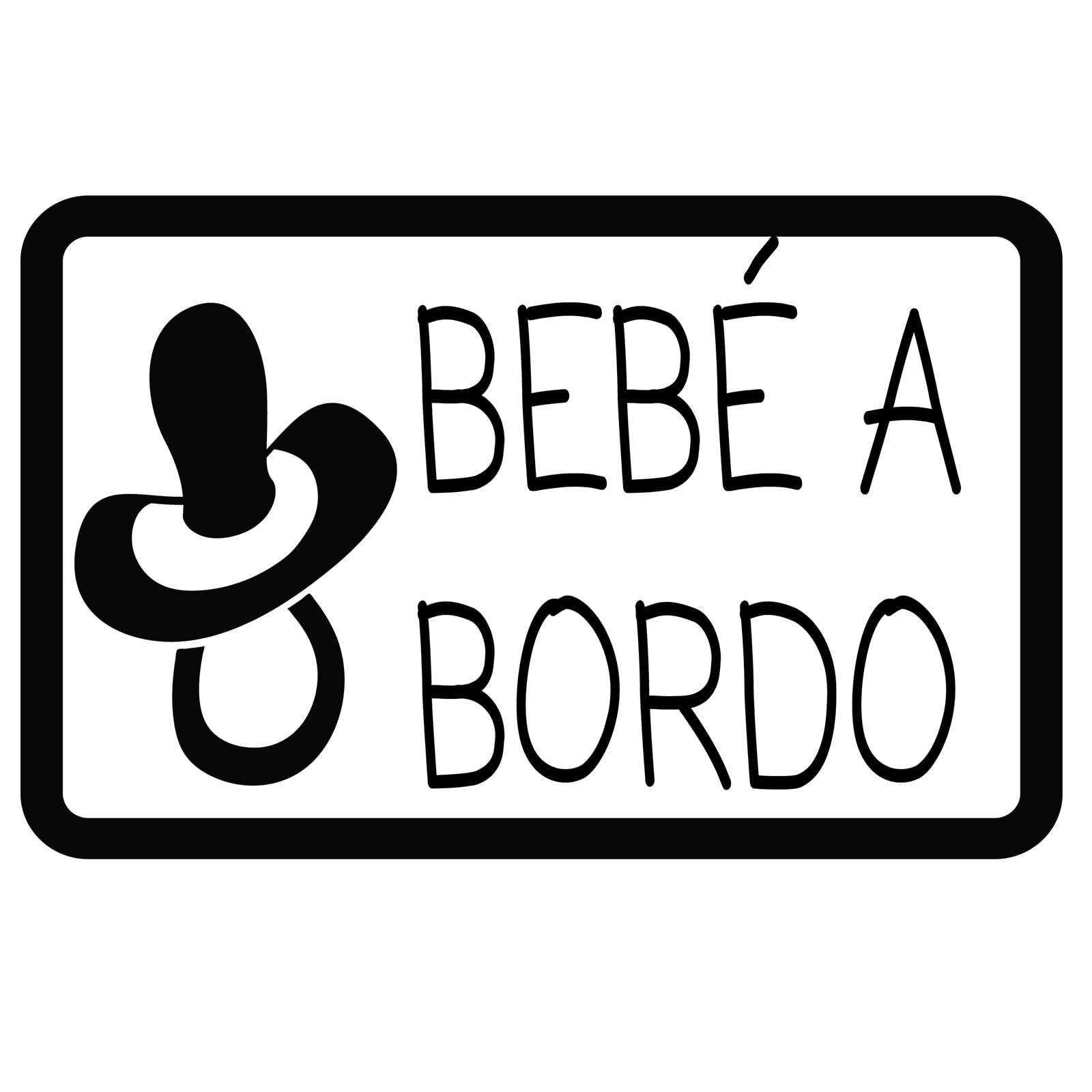 Pegatina Bebé a Bordo. Adhesivo vinilo para coche o moto. Sticker (Baby On Board, Baby In Car) (41.Bebé niño triángulo) — view 42