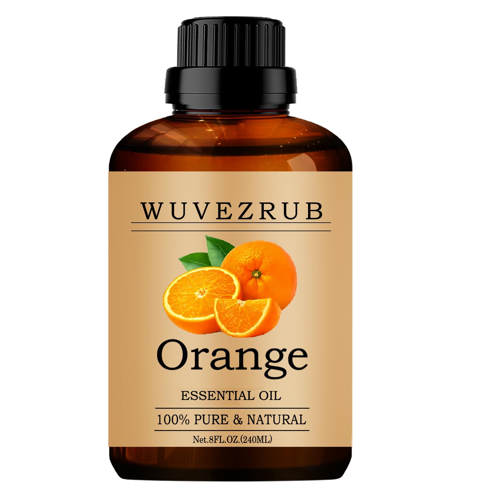 Wuvezrub Orange Essential Oils, 240ML Pure and Natural Essential Oil for Aromatherapy Diffuser - Orange /8 Fl Oz