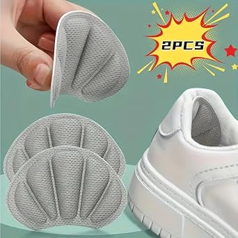 Ayakkabı Topuk Vurma Önleyici Ped, Kendinden Yapışkanlı Ayakkabı Topuk Koruyucu Ped, Dolgulu Kumaş, 1 Çift (Gri, Standart)