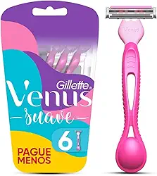 Gillette Venus Suave, Aparelho de Depilação Descartável com Aloe, 6 Uds