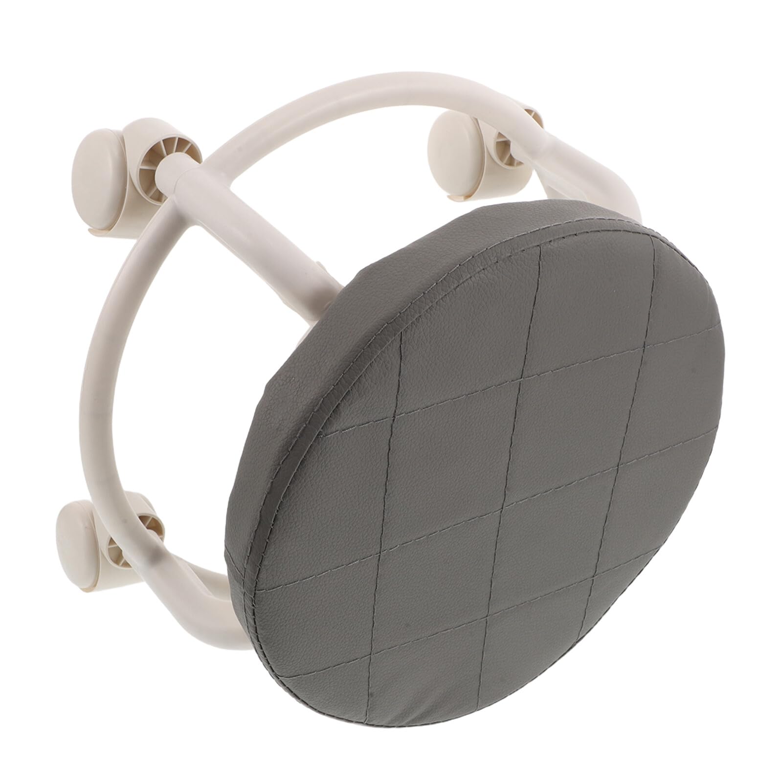 Ipetboom Sgabello Girevole in Pu con Ruote a 360° per Manicure e Salone, Sedile Rotondo Imbottito per Ufficio, Giardino e Casa
