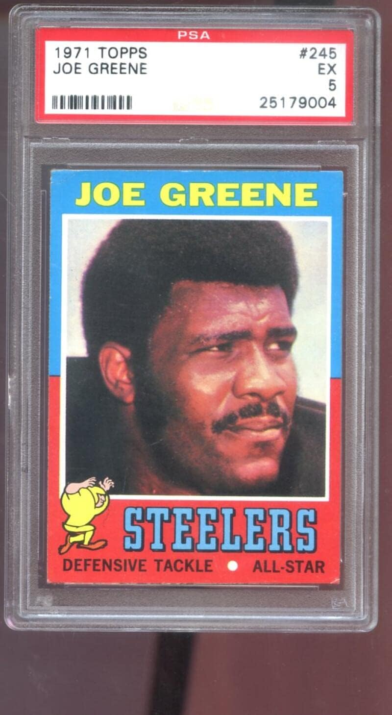 1971 Topps #245 Joe Greene ROOKIE RC PSA 5 Graded Football Card Mean Steelers