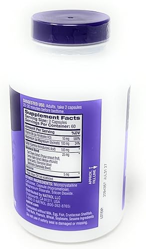 Miniatura 2 de Natrol Cápsulas Sleep & Restore, 120 unidades, melatonina de 5 mg con GABA, magnesio y vitamina B6, vegetariana, sin OMG, esencial para tu mejor