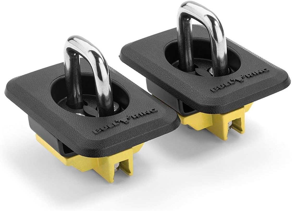 Bull Ring Raised Fit Truck Bed Tie Down Anchors (4 pack) for Ford/F150, Chevy/GMC, Dodge