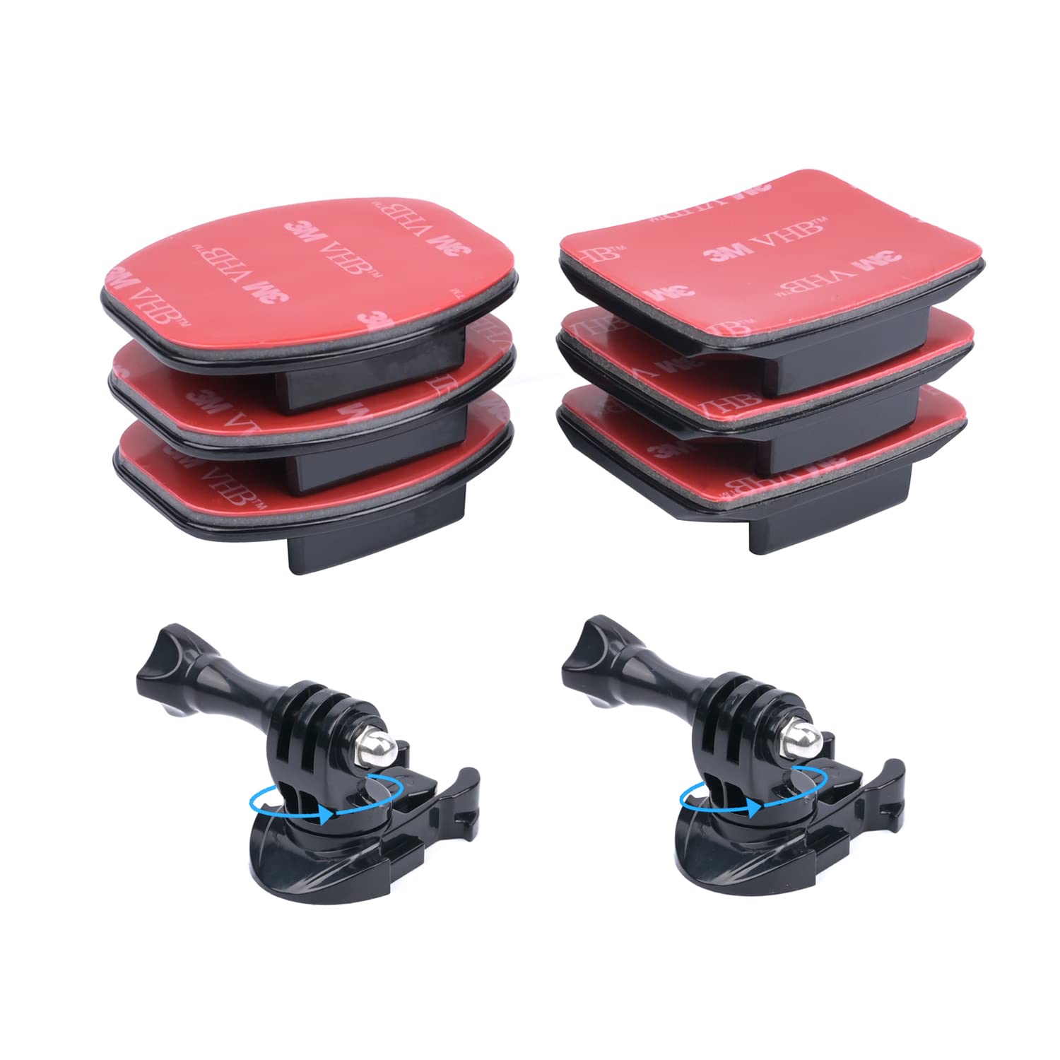 8 Cuscinetti Adesivi Per Dash Cam Nextbase E GoPro - Biadesivi Industriali, 4 Ovali E 4 Quadrati, Impermeabili E Resistenti Al Calore, Uso Singolo