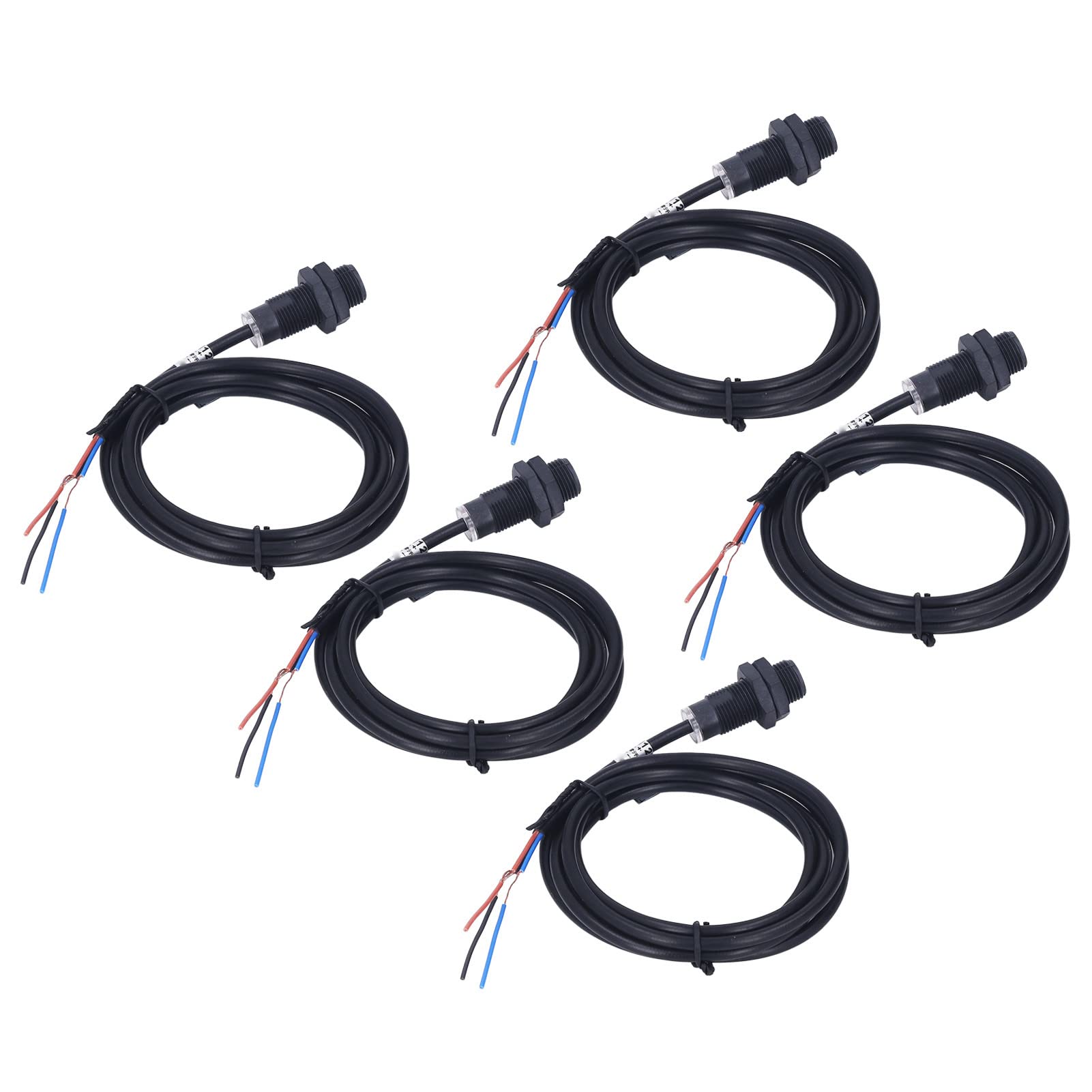 Hall Proximity , Normally Open DC 5-30V Hall Effect Sensor 10mm Sensing 5 Pcs Metal Installation for Hydraulic