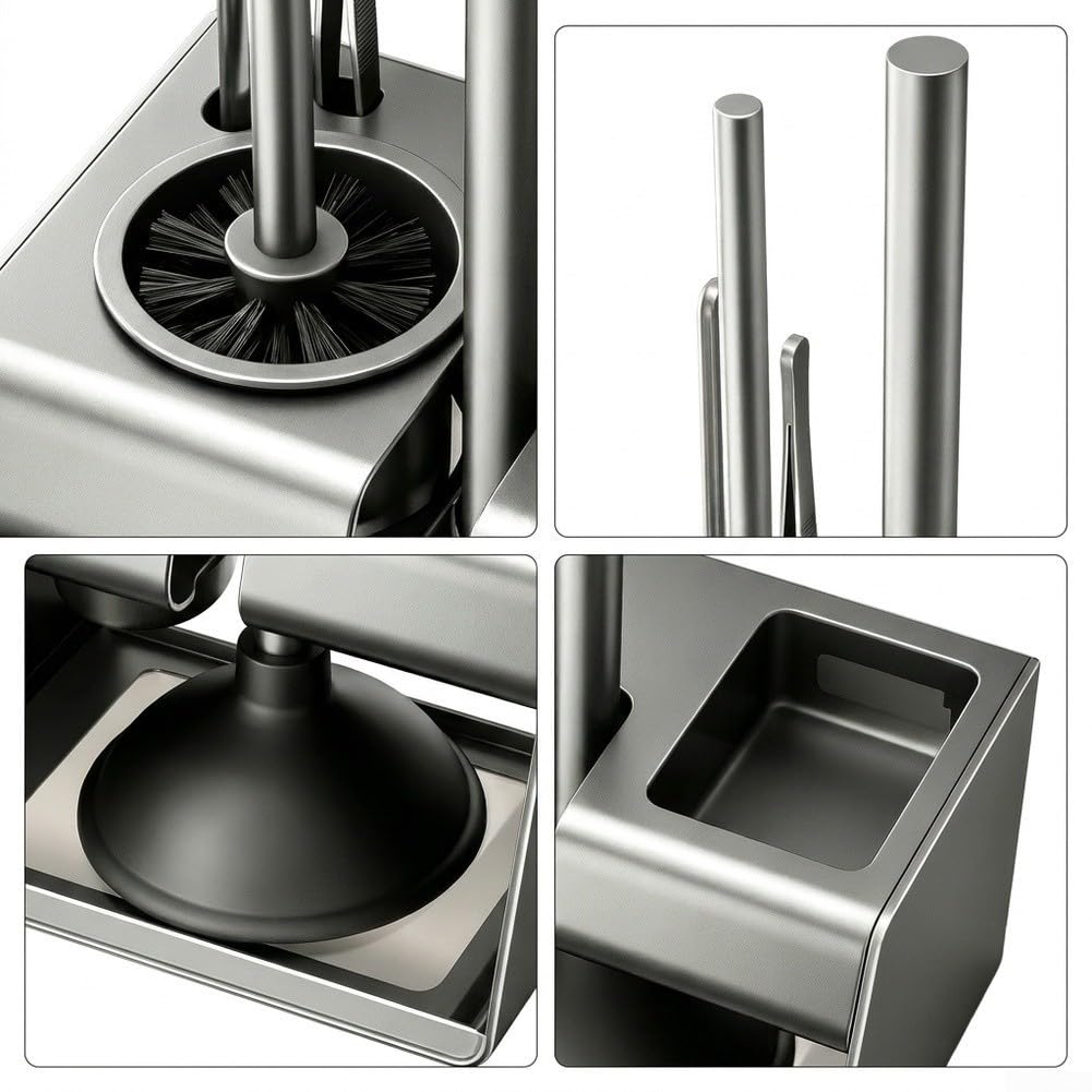 Kit WC 3-in-1 con Sturalavandini e per spazzola da Parete Kit
