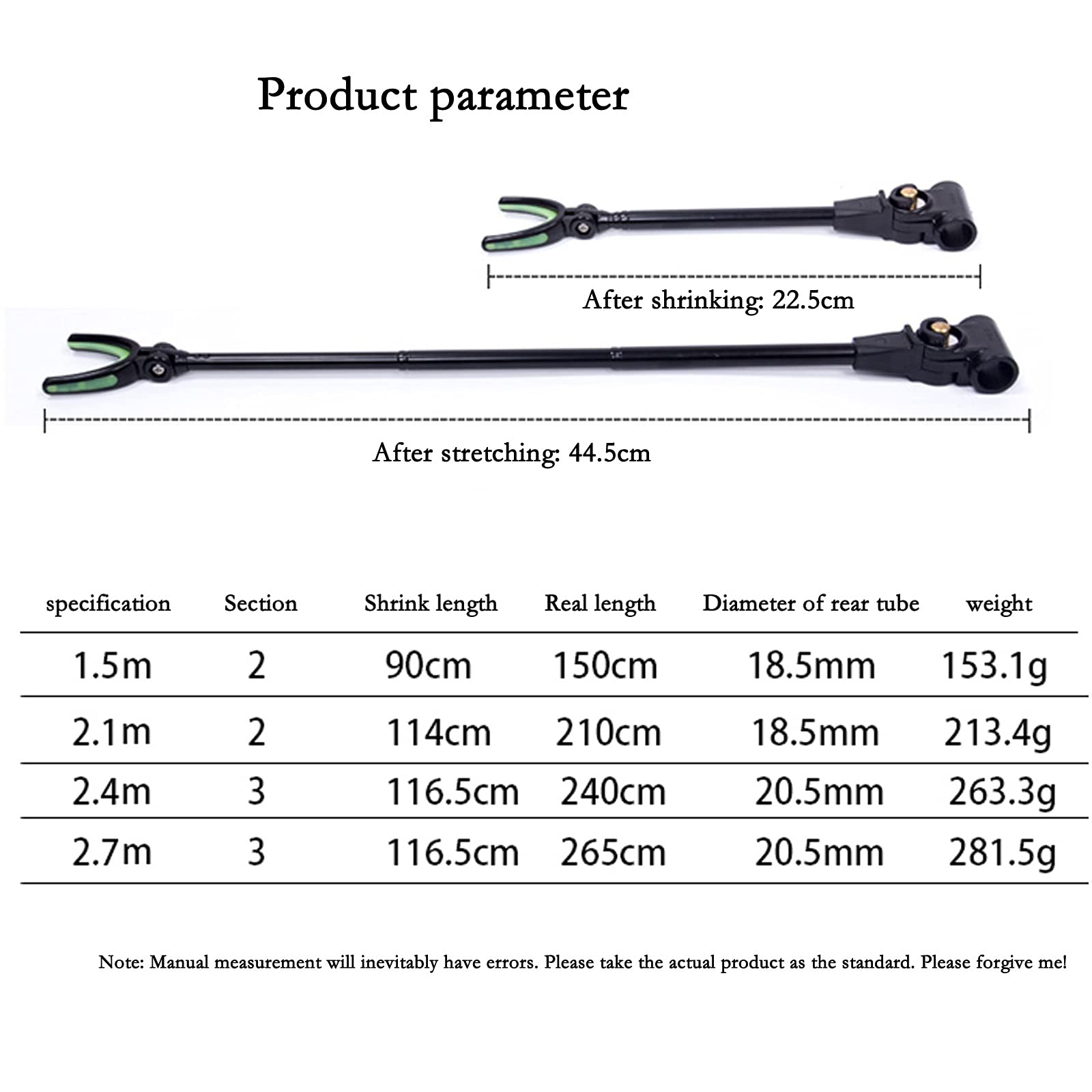 Support Canne a Peche Batterie Support de la Batterie Super Dur Pistolet Tourelle Tige Boîte de pêche Boîte de pêche arrière Suspension de Tige de pêche Support de Canne à Pêche