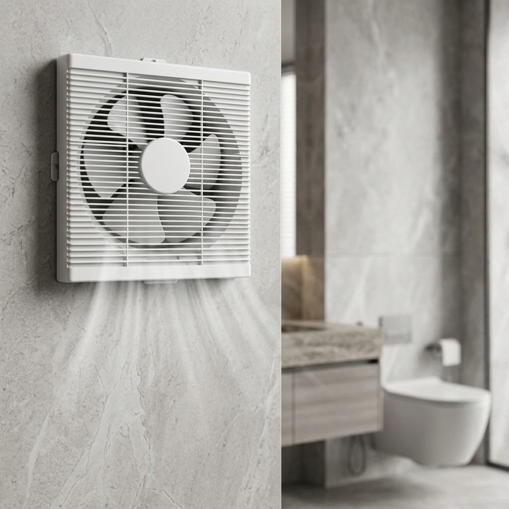 Extracteur d'air silencieux 100mm avec variateur, ventilateur de gaine puissant pour cuisine salle de bain, débit 130 CFM faible consommation(6-inch)