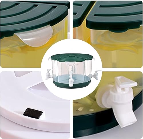 Miniatura 4 de Hervidor de plástico frío, dispensador de bebidas de plástico giratorio, cubo de agua fría de gran capacidad con grifo, recipiente de bebidas de