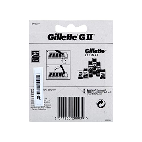 Gillette GII Rasierklingen für Rasierer, 10 Original Ersatzklingen – Ansicht 2