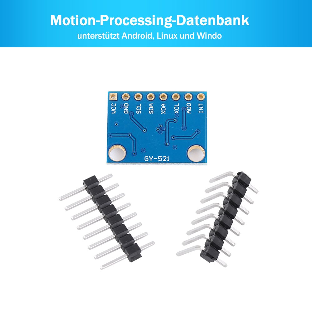 PEMENOL 3 STK. MPU-6050 Modul 3-Achsen-Gyroskop + 3-Achsen-Beschleunigungssensor Accelerometer Neigungssensor (3 Stück)