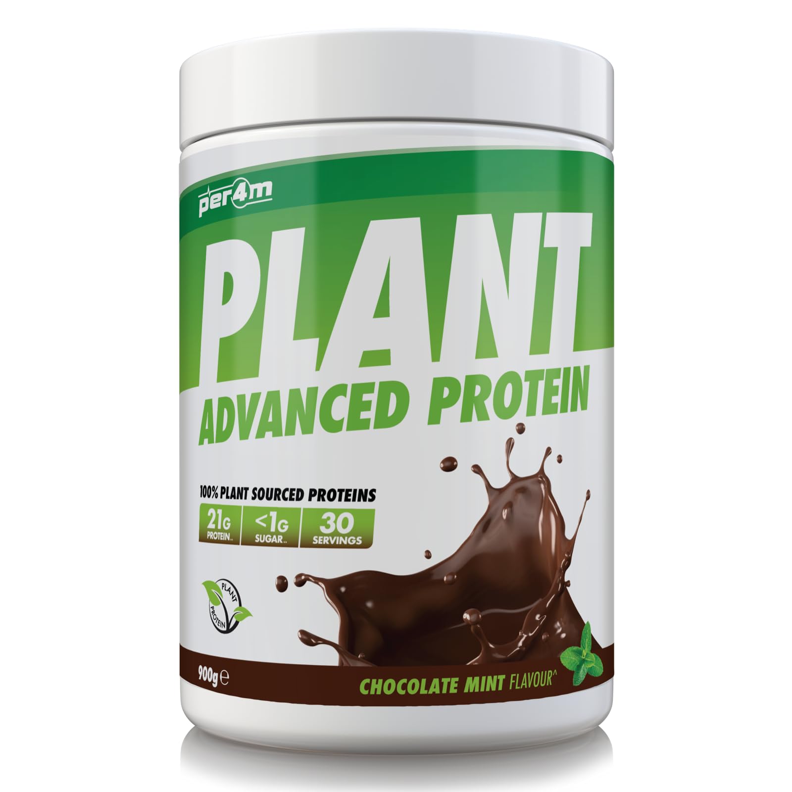 Per4m Plant Protein, veganes Pflanzenprotein, vollständiges Aminosäureprofil aus Pflanzenquellen, unterstützt Muskelaufbau & Erholung, ideal für vegane Sportler & Fitnessbegeisterte täglich – 900g