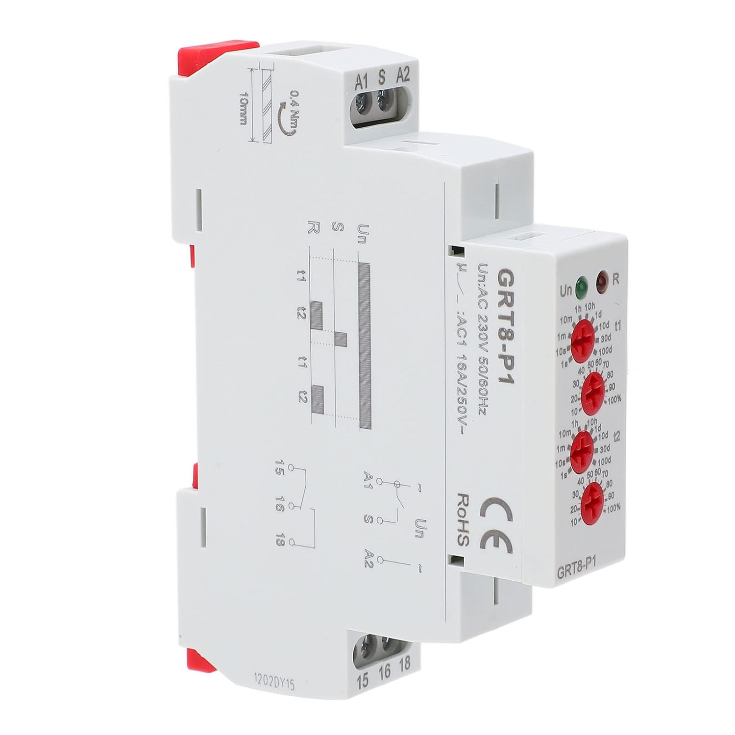 Pulse relay, easy to carry AC230V DIN rail timer for motors Amazon.co.uk DIY & Tools